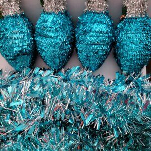 Metallic Christmas Tinsel Garlands & Decor
